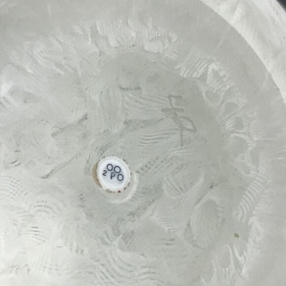 Perthshire 2000C Large Pansy Lampwork Flower Faceted Lace Ground Paperweight COA - Picture 9 of 16